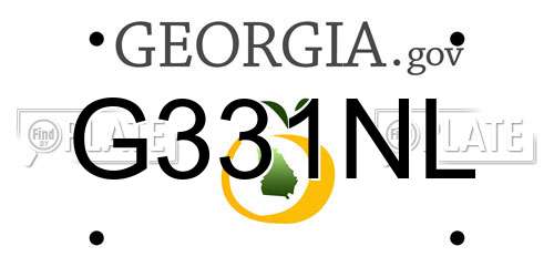 G331NL Georgia License Plate