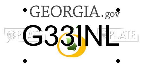 G33INL Georgia License Plate
