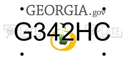 G342HC Georgia License Plate