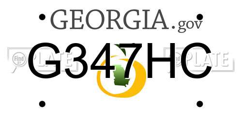G347HC Georgia License Plate