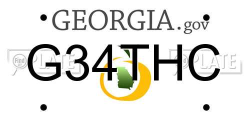 G34THC Georgia License Plate