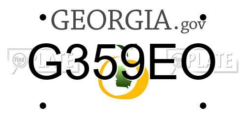 G359EO Georgia License Plate