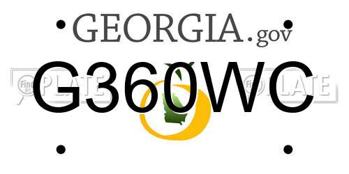 G360WC Georgia License Plate