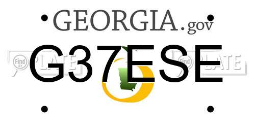 G37ESE Georgia License Plate