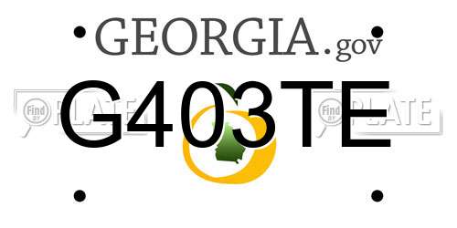 G403TE Georgia License Plate