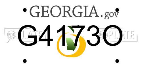 G4173O Georgia License Plate