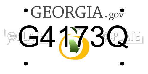 G4173Q Georgia License Plate