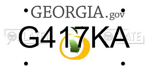 G417KA Georgia License Plate