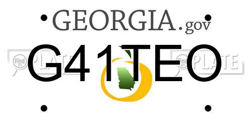 G41TEO Georgia License Plate