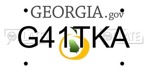 G41TKA Georgia License Plate