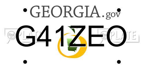 G41ZEO Georgia License Plate