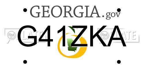 G41ZKA Georgia License Plate