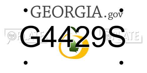 G4429S Georgia License Plate