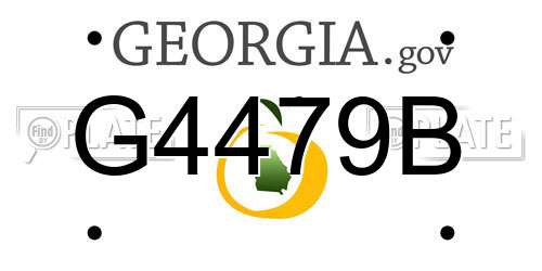 G4479B Georgia License Plate