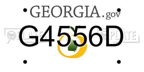 G4556D Georgia License Plate