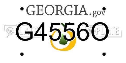 G4556O Georgia License Plate