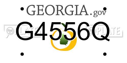 G4556Q Georgia License Plate