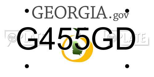 G455GD Georgia License Plate