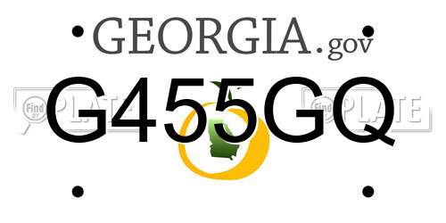 G455GQ Georgia License Plate