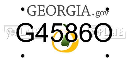G4586O Georgia License Plate