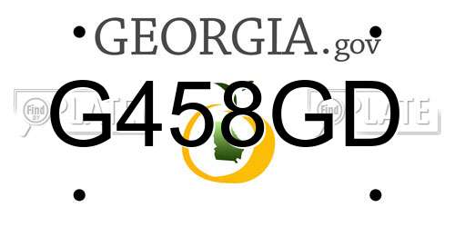 G458GD Georgia License Plate
