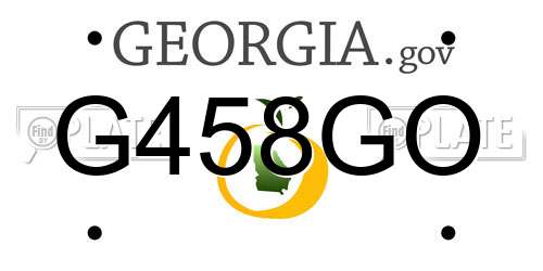 G458GO Georgia License Plate