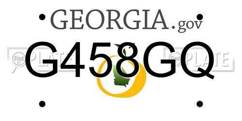 G458GQ Georgia License Plate
