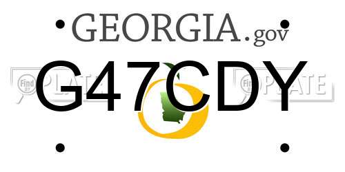 G47CDY Georgia License Plate