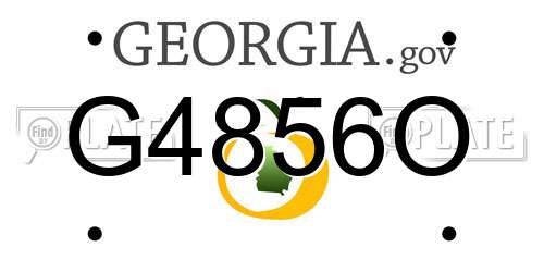 G4856O Georgia License Plate