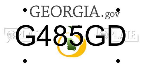 G485GD Georgia License Plate