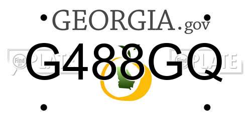 G488GQ Georgia License Plate