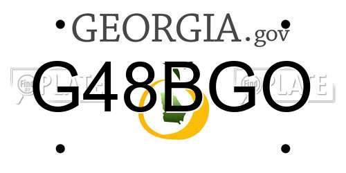 G48BGO Georgia License Plate