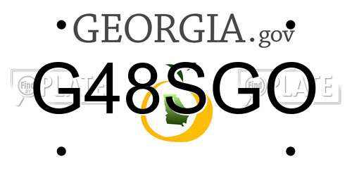 G48SGO Georgia License Plate