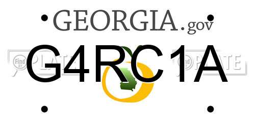 G4RC1A Georgia License Plate