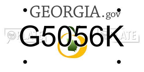 G5056K Georgia License Plate