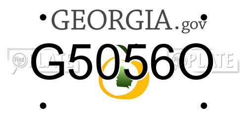 G5056O Georgia License Plate