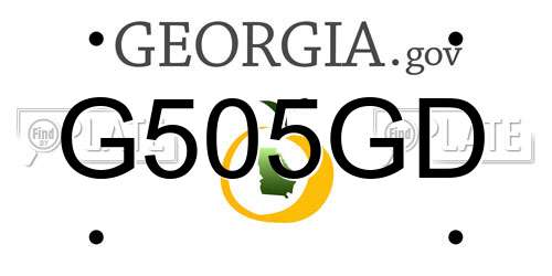 G505GD Georgia License Plate