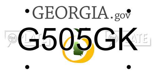 G505GK Georgia License Plate