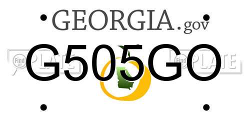 G505GO Georgia License Plate