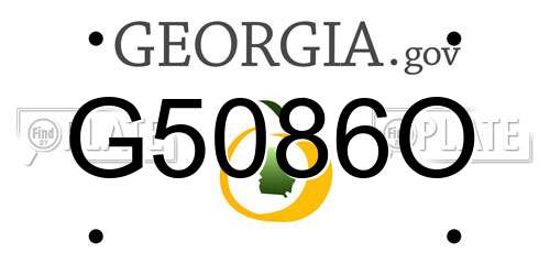 G5086O Georgia License Plate