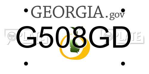 G508GD Georgia License Plate