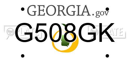 G508GK Georgia License Plate