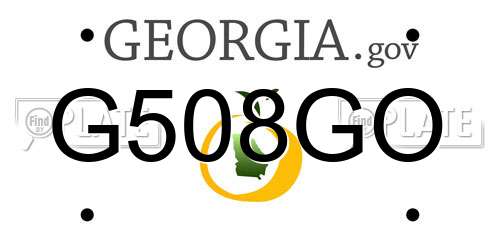 G508GO Georgia License Plate
