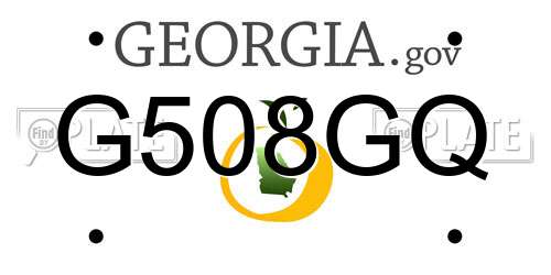 G508GQ Georgia License Plate