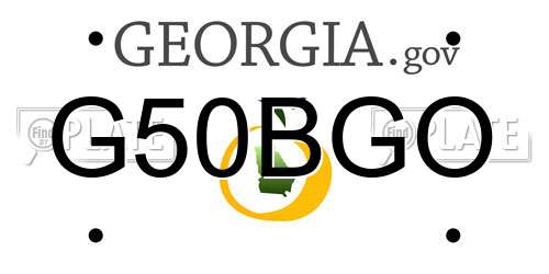 G50BGO Georgia License Plate