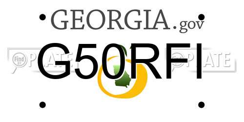G50RFI Georgia License Plate