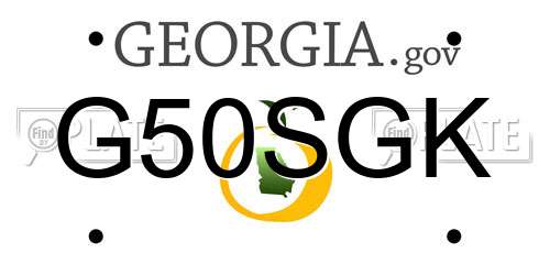 G50SGK Georgia License Plate