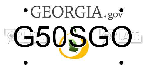 G50SGO Georgia License Plate