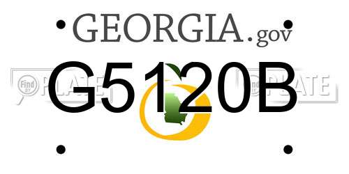 G5120B Georgia License Plate