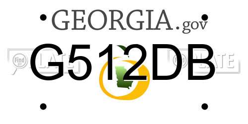 G512DB Georgia License Plate